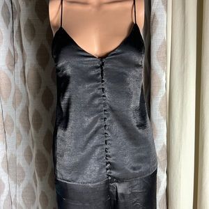 Holiday Cami black silk size Small ECRU